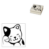 Eenvoudig bewegend Lucky Cat Rubberstempel (Gestempeld)