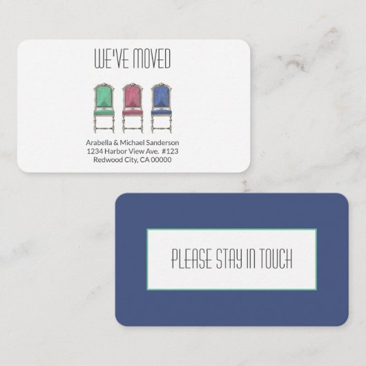 Eenvoudig bewegende aankondiging kleurrijke minima (Voorkant / Achterkant)