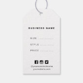 Eenvoudig bewerkbaar Label voor bedrijfskosten Cadeaulabel (Achterkant)