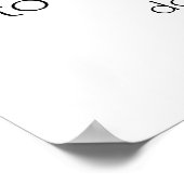 Eenvoudig bewerkbaar Welkom | Zwart script elke ge Poster (Hoek)