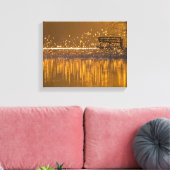 Eenvoudig bij het meer in het gouden licht canvas afdruk (Insitu (Woonkamer))