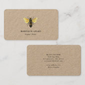 Eenvoudig  bijenapier Visitekaartje (Voorkant / Achterkant)