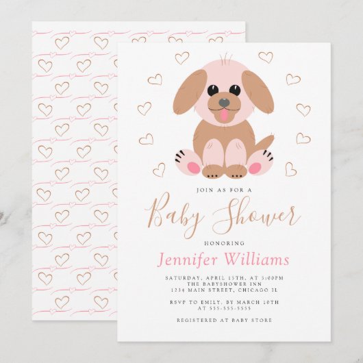 Eenvoudig bijgewerkt neutraal Baby shower Kaart (Voorkant / Achterkant)