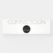 Eenvoudig Binnenkort verkrijgbaar - zwart en wit - Spandoek (Horizontaal)