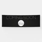 Eenvoudig Binnenkort verkrijgbaar - zwart en wit - Spandoek (Horizontaal)