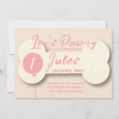 Eenvoudig 'Birthday'-bondepoot roze crème Kaart (Voorkant)