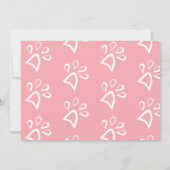 Eenvoudig 'Birthday'-bondepoot roze crème Kaart (Achterkant)