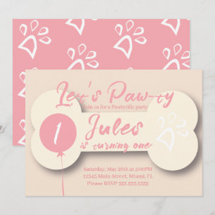 Eenvoudig 'Birthday'-bondepoot roze crème Kaart