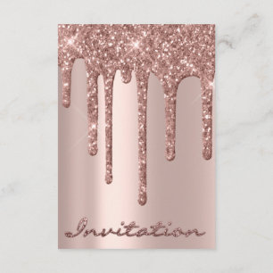 Eenvoudig Birthday Bridal Roos drijft Vonk Glitter Kaart