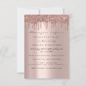 Eenvoudig Birthday Bridal Roos drijft Vonk Glitter Kaart (Voorkant)