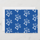 Eenvoudig Birthday Dog Bone Paw-ty Blue Kaart (Achterkant)