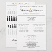 Eenvoudig 'Black' en 'Gold Silhouettes Wedding'-pr (Voorkant / Achterkant)