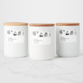 Eenvoudig Black & White BlackBerry Jam Label Voedselcontainer Etiket (Flessen)