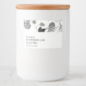 Eenvoudig Black & White BlackBerry Jam Label Voedselcontainer Etiket (Voorkant)
