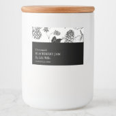 Eenvoudig Black & White BlackBerry Jam Label Voedselcontainer Etiket (Voorkant)