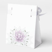 Eenvoudig blad en roze lotus met Mandala bruiloft Bedankdoosjes (Achterkant)