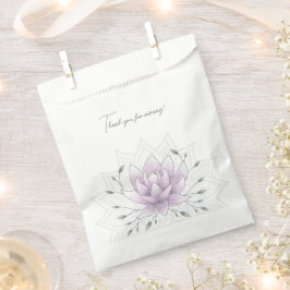 Eenvoudig blad en roze lotus met Mandala bruiloft Bedankzakje
