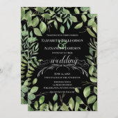 Eenvoudig blad/ Huwelijk Aankondiging (Voorkant / Achterkant)