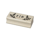 Eenvoudig blad Monogram Rubberstempel (Stempel)