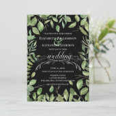 Eenvoudig blad/Wedding Aankondiging (Staand voorkant)