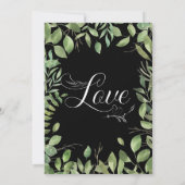 Eenvoudig blad/Wedding Aankondiging (Achterkant)