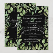 Eenvoudig blad/Wedding Aankondiging (Voorkant / Achterkant)