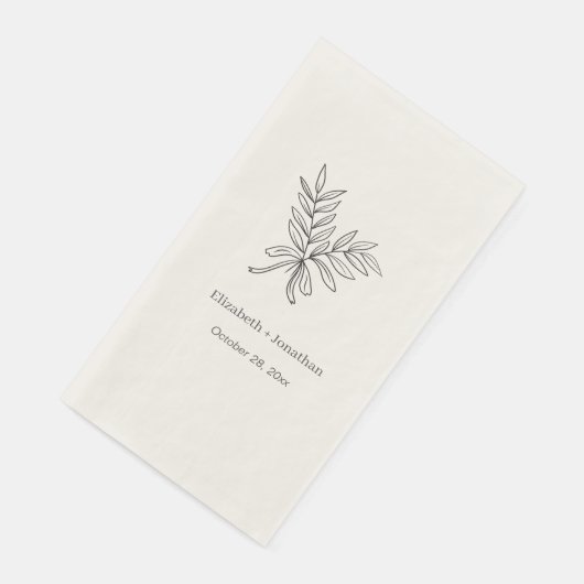 Eenvoudig Bladboeket Bruiloft Verloving Bruids Sho Servet (Hoek)