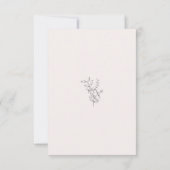 Eenvoudig Bladgoud Tekst Blush Bruiloft RSVP Kaartje (Achterkant)