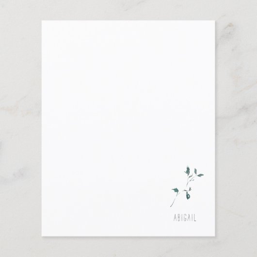 Eenvoudig bladpapier voor blokjes op maat (Voorkant)