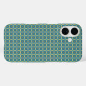 Eenvoudig bladpatroon in blauw Case-Mate iPhone case (Achterkant (horizontaal))