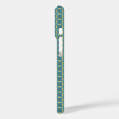 Eenvoudig bladpatroon in blauw Case-Mate iPhone case (Achterkant / Links)