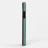 Eenvoudig bladpatroon in blauw Case-Mate iPhone case (Achterkant/rechts)