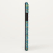 Eenvoudig bladpatroon in blauw Case-Mate iPhone case (Achterkant / rechts)