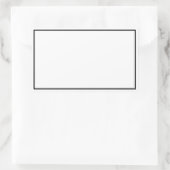 Eenvoudig Blank Wit met Zwarte Rand Rechthoekige Sticker (Tas)
