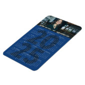 Eenvoudig Blauw 2025 Kalender Minimalistische Vaka Magneet (Linkerzijde)
