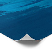 Eenvoudig blauw Abstract onderwater | POSTER (Hoek)