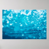 Eenvoudig blauw Abstract onderwater | POSTER (Voorkant)