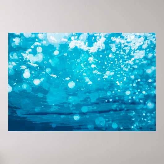 Eenvoudig blauw Abstract onderwater | POSTER (Voorkant)