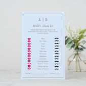 Eenvoudig blauw Baby is een game-Baby shower (Staand voorkant)