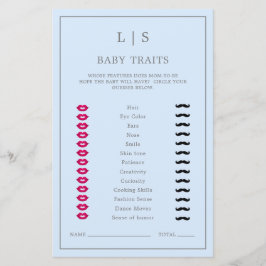 Eenvoudig blauw Baby is een game-Baby shower