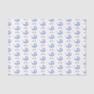 Eenvoudig blauw Baby-rolpatroon Tissuepapier