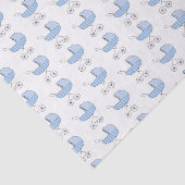 Eenvoudig blauw Baby-rolpatroon Tissuepapier (Detail)