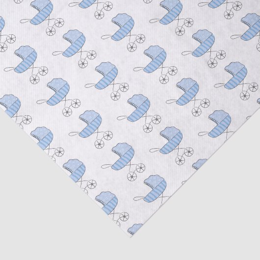 Eenvoudig blauw Baby-rolpatroon Tissuepapier (Detail)