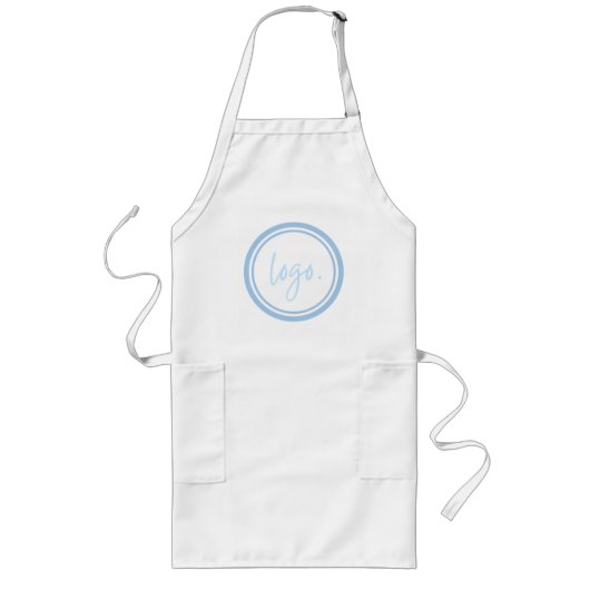 EENVOUDIG BLAUW BEDRIJFSMERK LOGO ROUND CIRCLE LANG SCHORT (Voorkant)