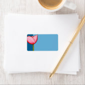 Eenvoudig blauw blauw adreslabel etiket (Insitu)