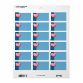 Eenvoudig blauw blauw adreslabel etiket (Full Sheet)