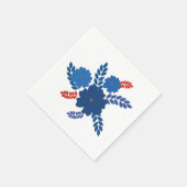 Eenvoudig blauw bloemen vector ontwerp servet (Hoek)