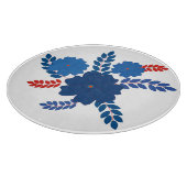 Eenvoudig blauw bloemen vector ontwerp snijplank (Hoek)