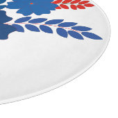 Eenvoudig blauw bloemen vector ontwerp snijplank (Hoek)