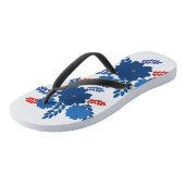 Eenvoudig blauw bloemen vector ontwerp teenslippers (Schuin)